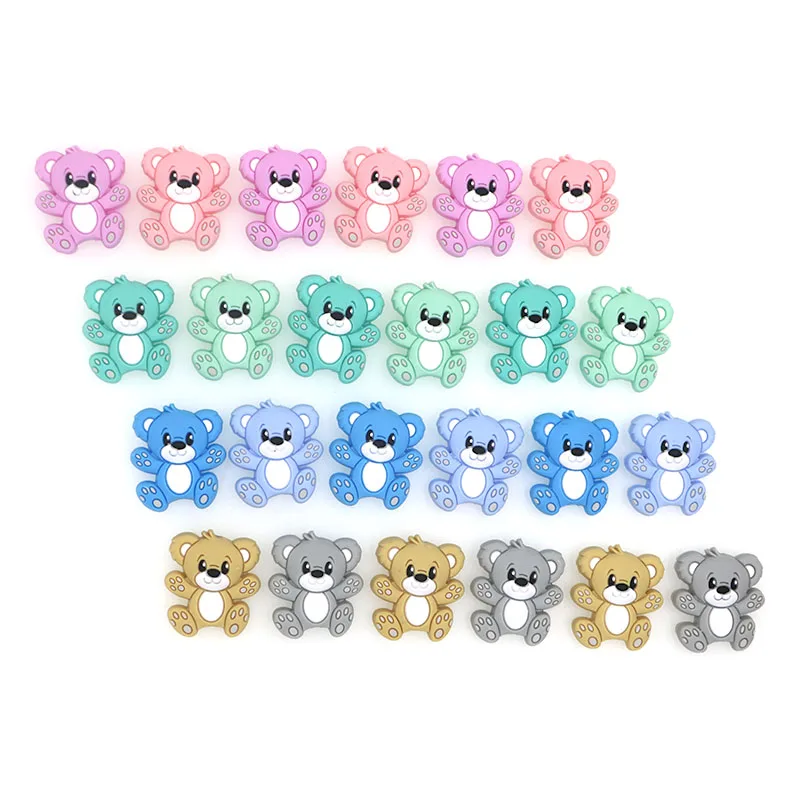 5pcs Cartoon Silicone Focus Bead For Making Jewellery DIY Bracelet Necklace Earring Pen Accessories