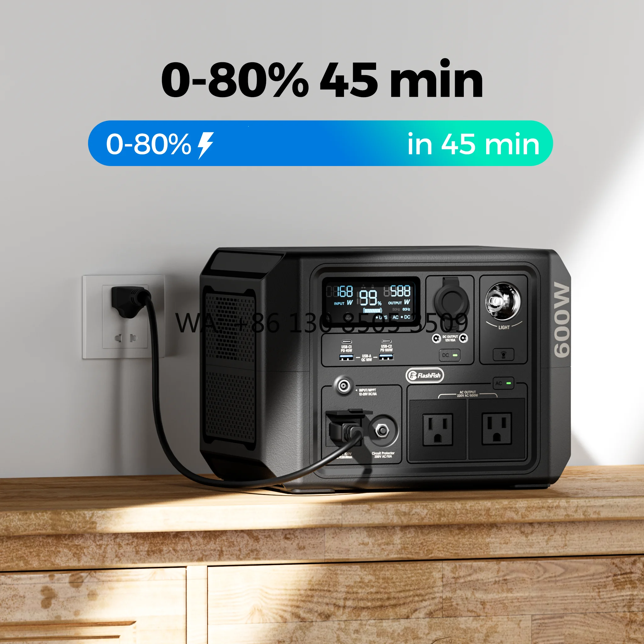 

BP060A 600w Solar Mobile Power Bank Wireless Charger Energy Storage Power Supply Portable Power Station Solaire