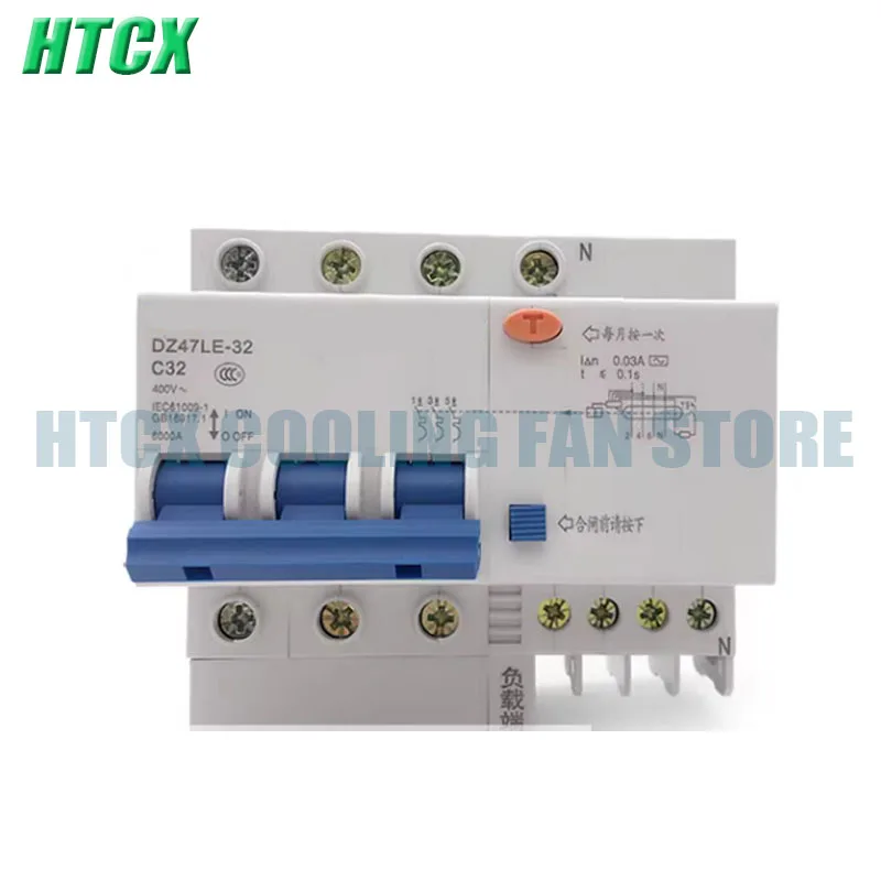 Leakage Circuit Breaker DZ47LE-32 3P 6A 10A 16A 20A 25A 32A