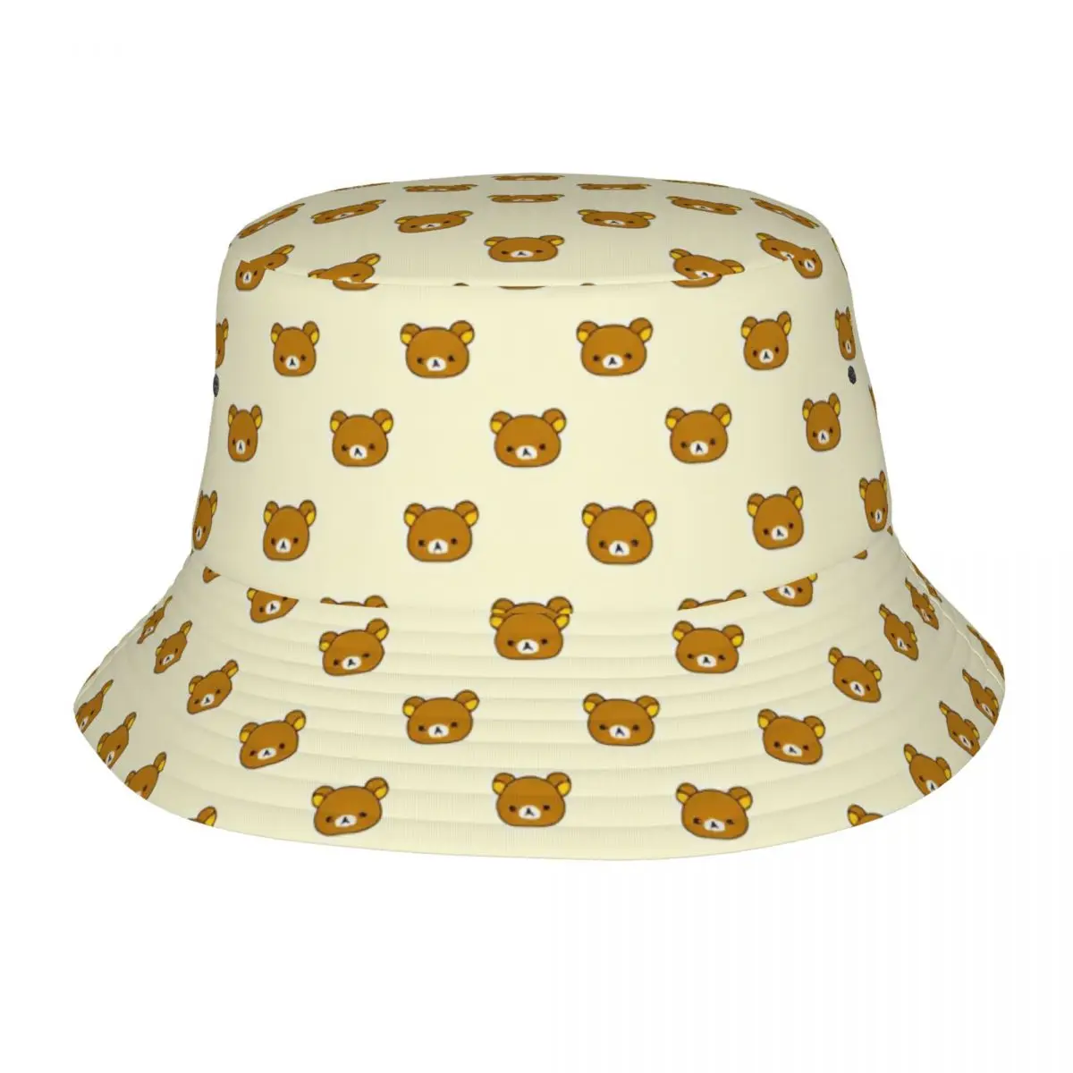 

Шляпы-ведра с узором Rilakkuma, летние пляжные шляпы, мультяшная рыбацкая шляпа для улицы, женская и мужская шляпа Boonie, упаковочная