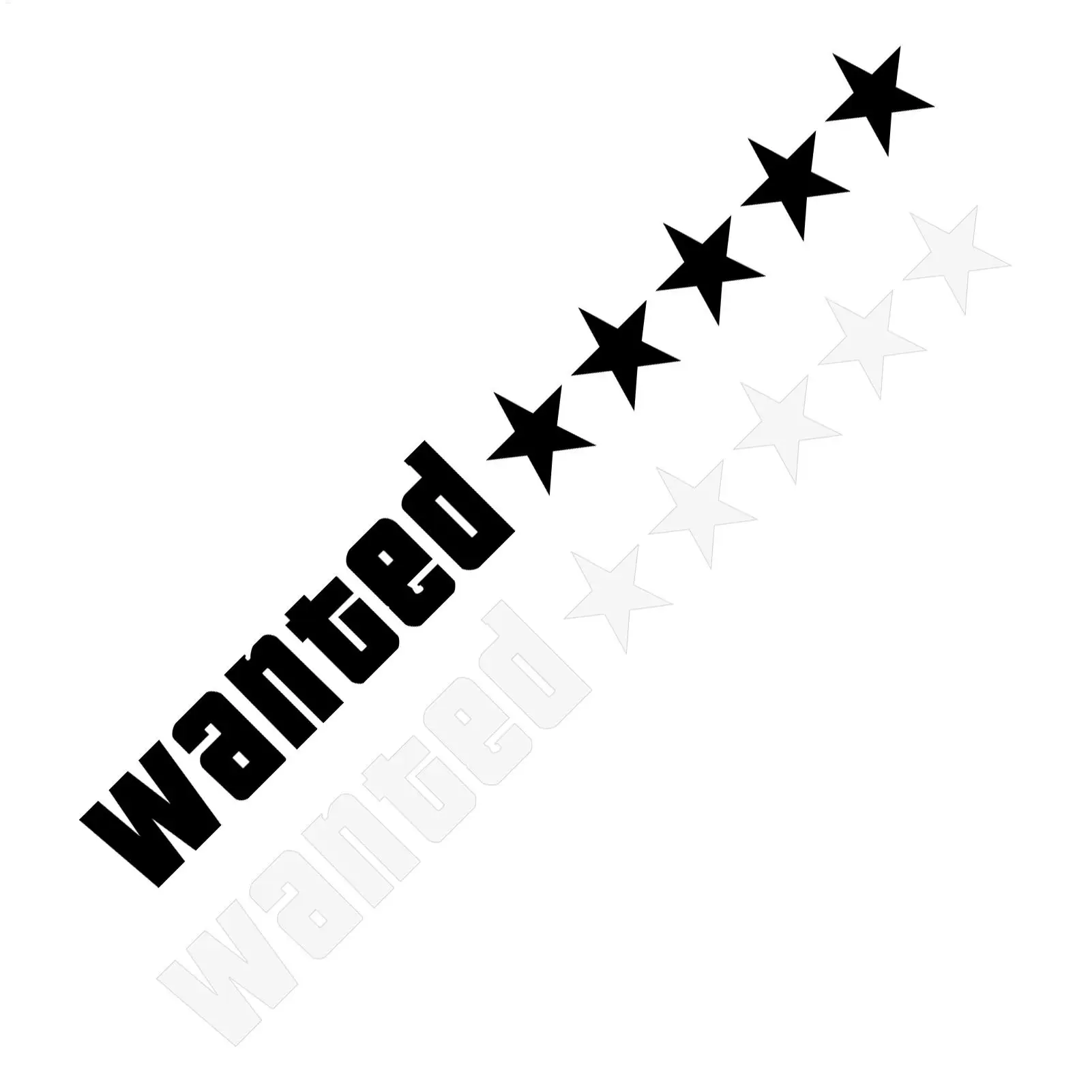 Wanted Car Sticker Water Resistant Auto Decors Five pointed star sticker with flower pattern for electric bicycles car headlight
