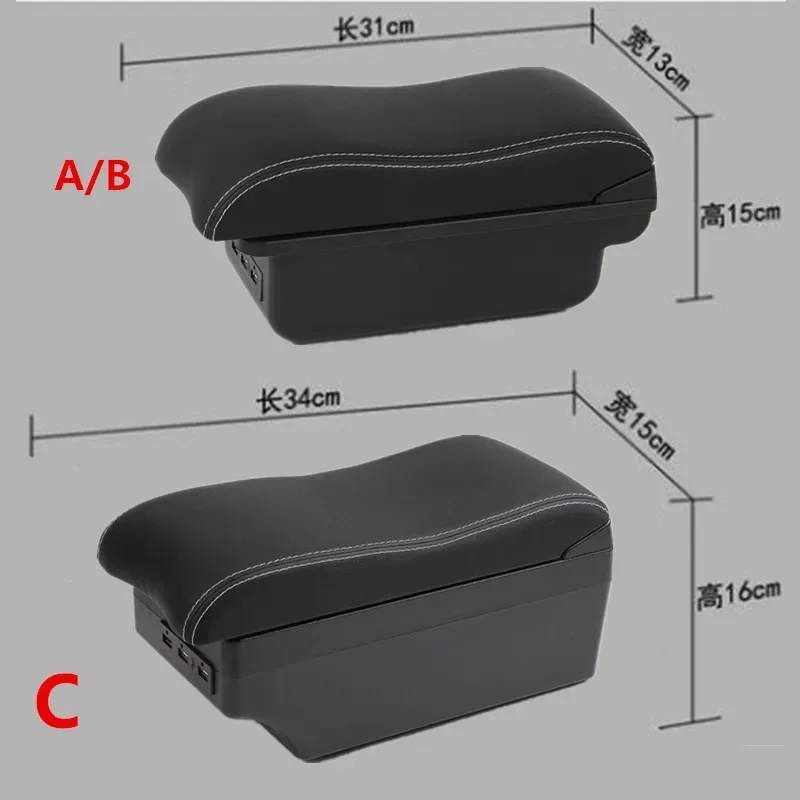 Fo opel agila Armrest Box Fo opel agila Car Armrest Central storage Box Retrofit Interior with USB Car Accessories