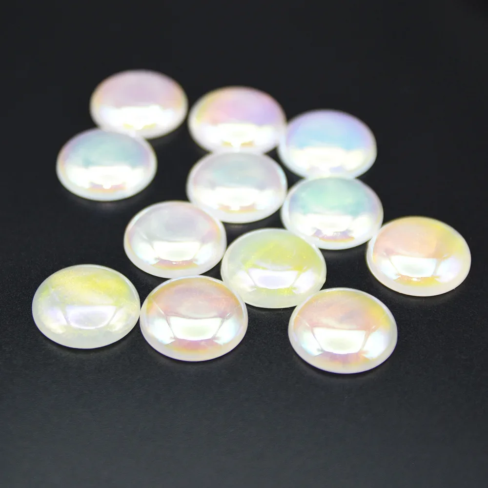 

10 шт., 20 мм, иллюзорное цветное зеркало, круглая бусина с плоским дном, сделай сам, очаровательные кольца, ювелирные изделия, аксессуары для одежды