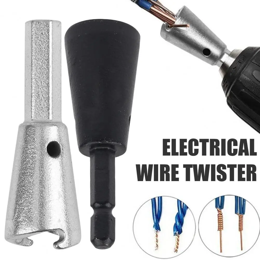 Wire Nut Twister Heavy Duty Drill Wire Twister Tool Metal Electrical Wire Nut Connector Hex Shank Cable Twisting for Power