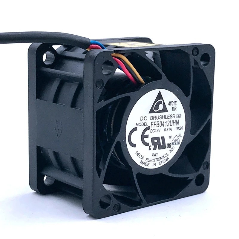 Delta FFB0412UHN 40x40x28MM 4028 40MM dla wentylatora serwera 1U 2U 12V 0,81A szybki wentylator chłodzący z 4 pinami