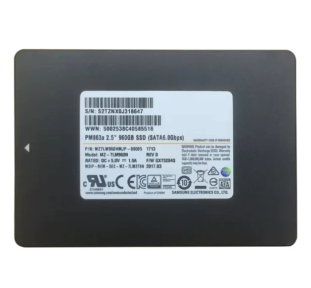 

For PM863A 240G 480G 960G PM863 1.92T SATA SSD Enterprise Solid-state drive