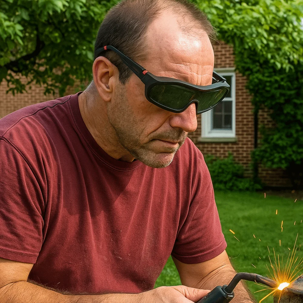Solar Powered Automatic Dimming Welding Glasses Auto Darkening Anti-glare Argon Arc Welding Glasses Anti-Scratch with Headband