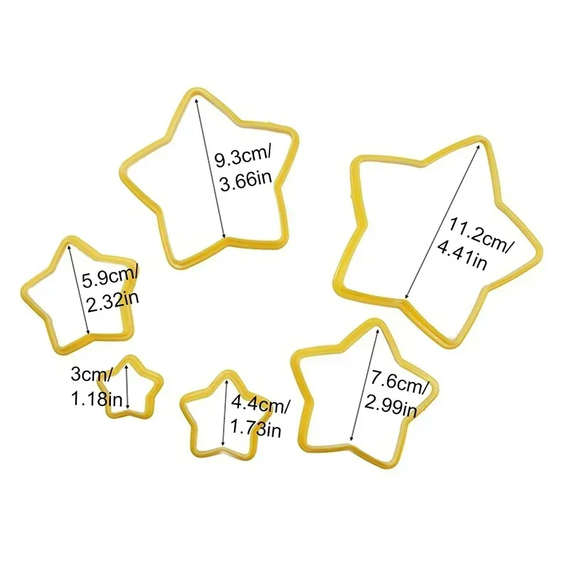 6pcs/ Set Christmas Tree Cookie Cutter Mold Xmas Plastic DIY 3D New Year Biscuits Gingerbread Maker Stamp Baking  Accessories view 6