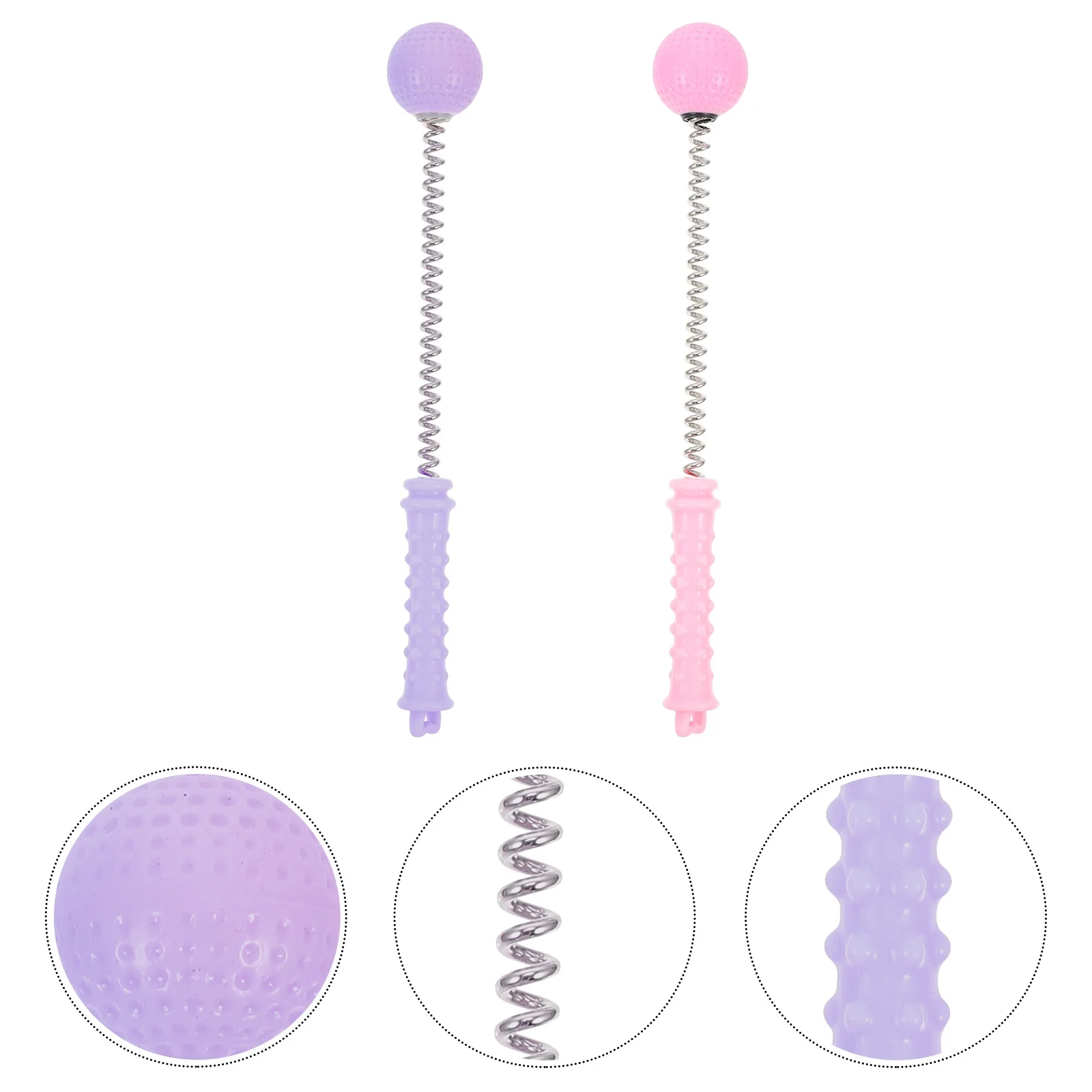 

2pcs Massage Hammer Back Massager Tool Shoulder Balls Spring Sticks Portable Household Manual Beat PP Aluminum Safe Massage