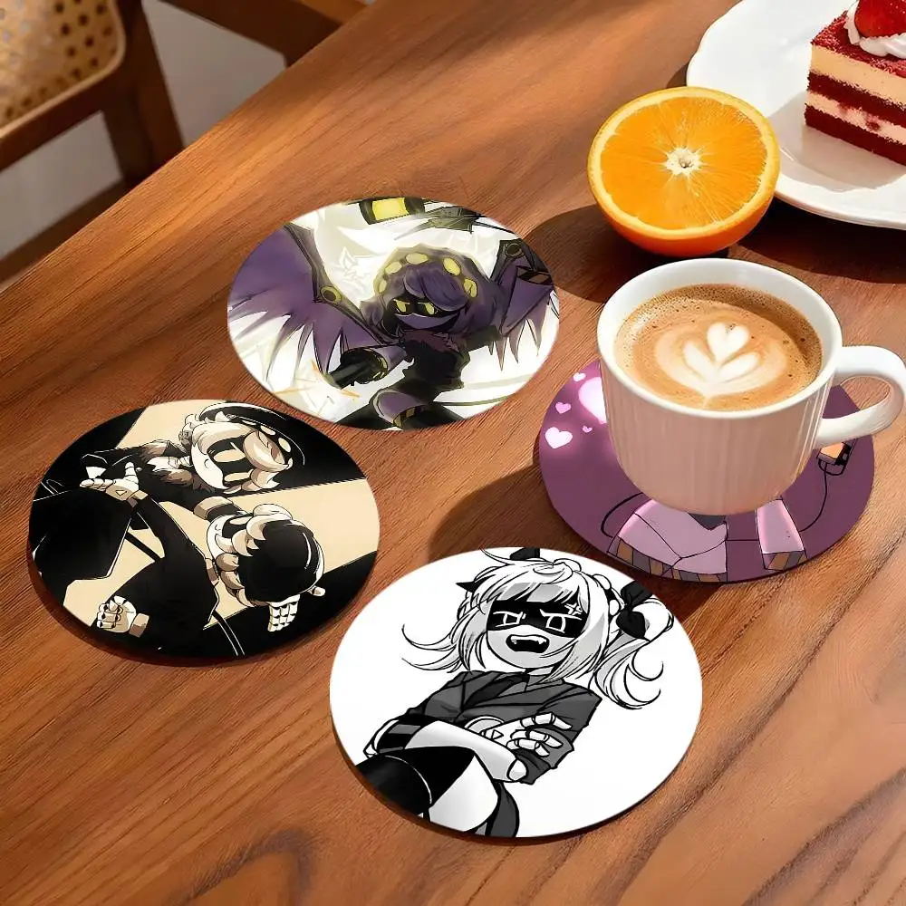 Game M-Murder-D-Drones N V J Coasters Round Wooden For Cute Design Suitable For Drinks Tea Coffee Home Gift Choice Holidays