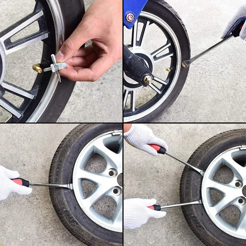 PZHI Tire Spoon Kit 25pc Tire Changing Tool for Motorcycle Dirt Bike Lawn Tractor Bicycle Scooter