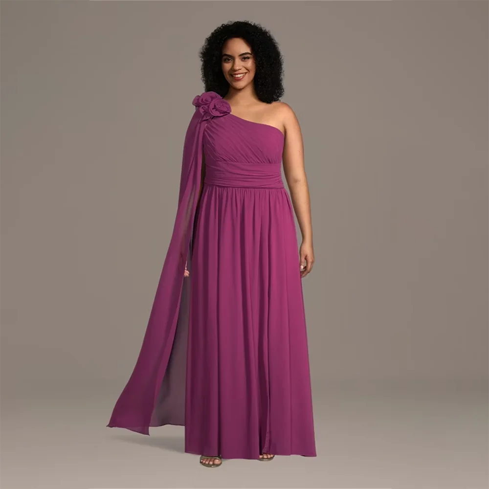 

Женское вечернее платье трапециевидной формы на одно плечо с рюшами и цветочным принтом, платья для выпускного вечера, вечернее платье, коктейльное платье для выпускного, гала-вечеринки