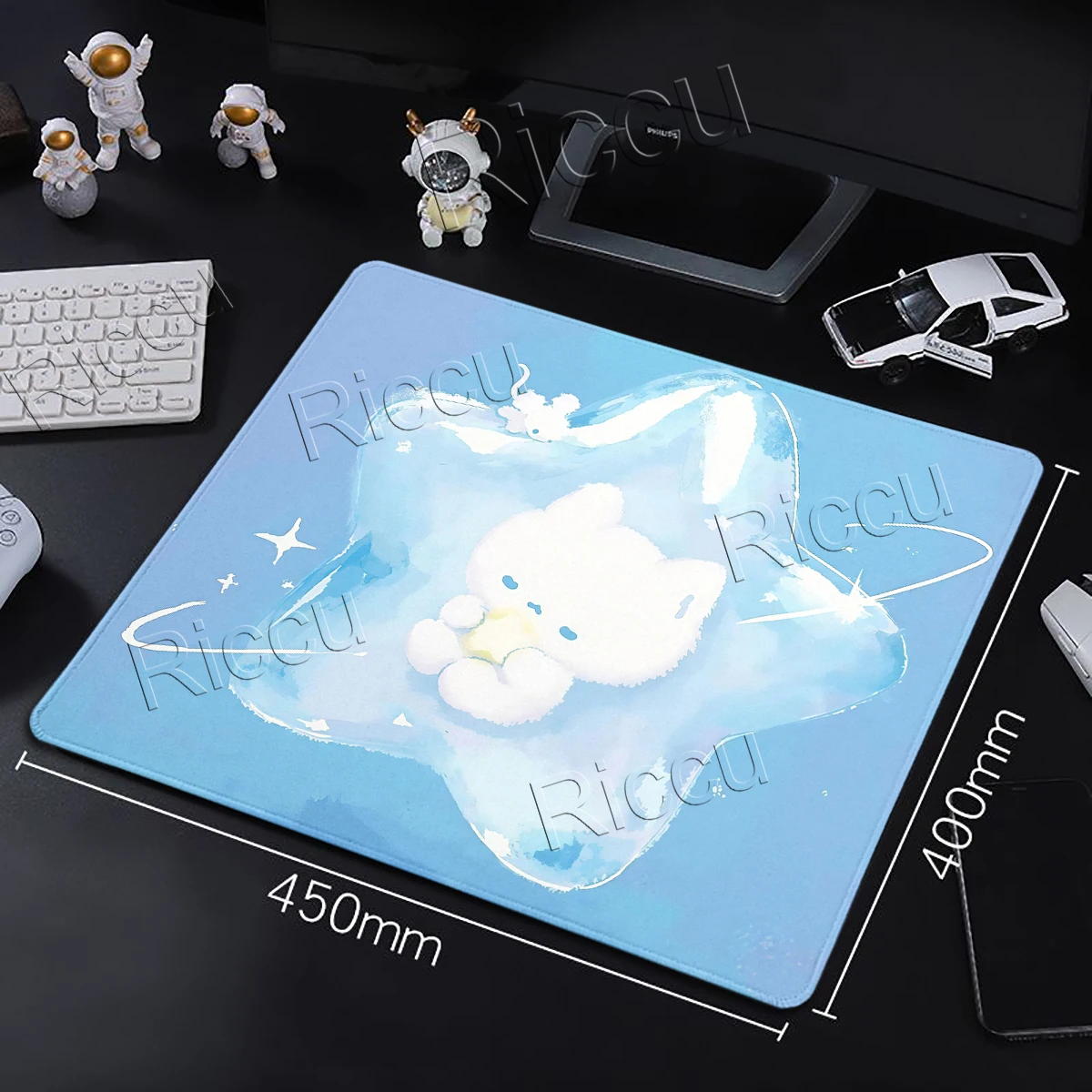 Small Size Cute Kitten Mousepad Office Desk Mat Accessories Mouse Pad Computer Speed Type Carpet Mat Player Laptop Keyboard Mats
