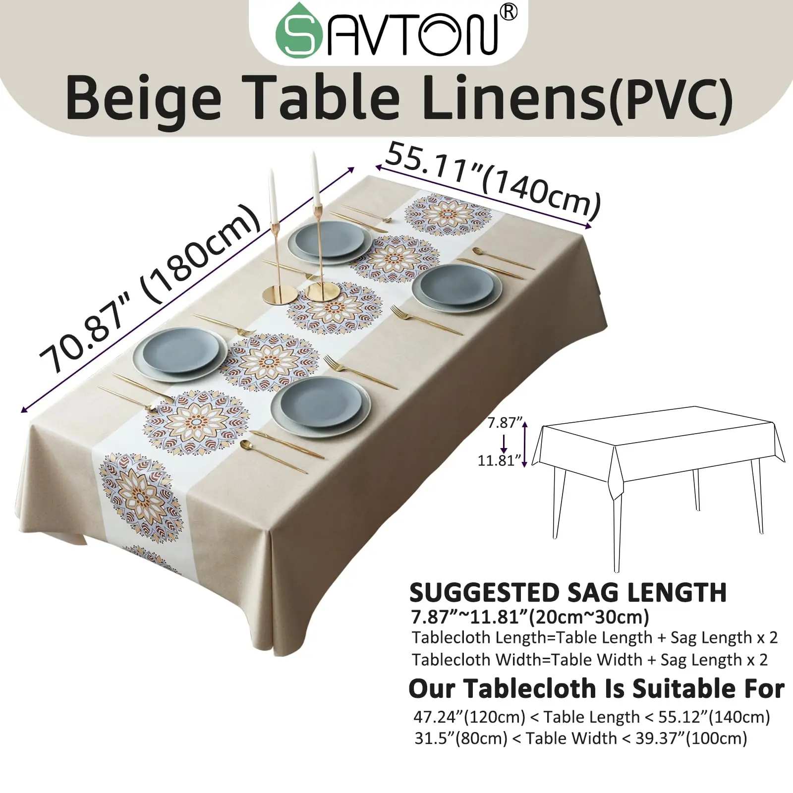 PVC Oil-Proof Tablecloth 55