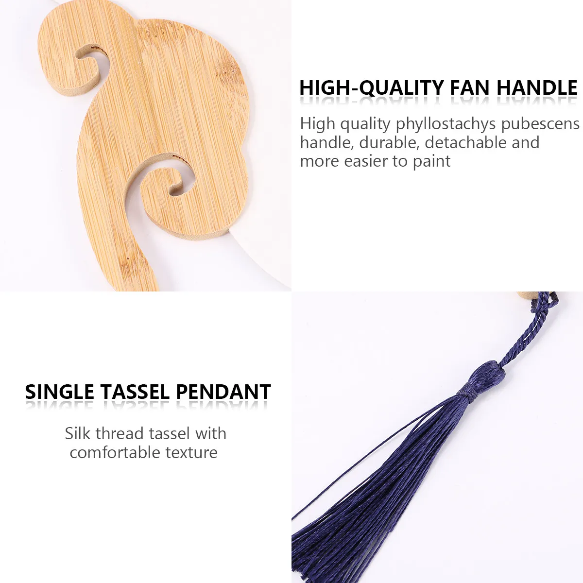 4Pcs Classical Folding Fan Handmade DIY Fan Blank Canvas for Doodling Art Crafts Improves Creativity Imagination Gift Idea
