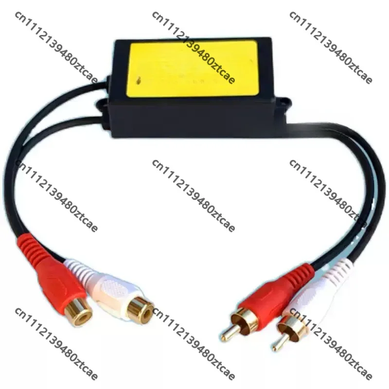 RCA Audio Noise Reduction Isolator, Eliminate Amplifier Hum Noise, Ground Loop Interference Removal Filter