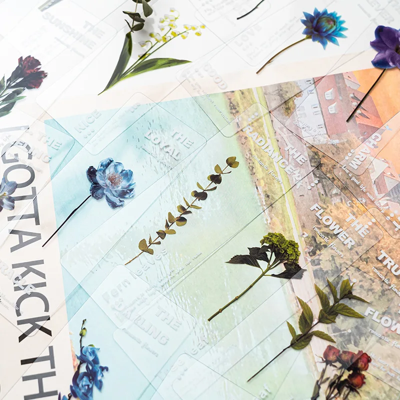 Plants, Flowers, Pet Bookmarks, Cross border Decorative Materials, Chinese Wind, Book Clips, Cultural and Creative