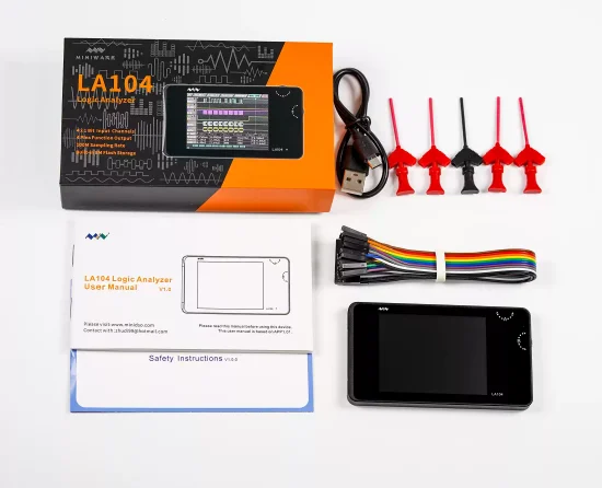 محلل منطق رقمي صغير Dso La104 شاشة 2.8 بوصة 4 قنوات قابل للبرمجة 100 ميجا هرتز أقصى معدل أخذ العينات راسم الذبذبات #1