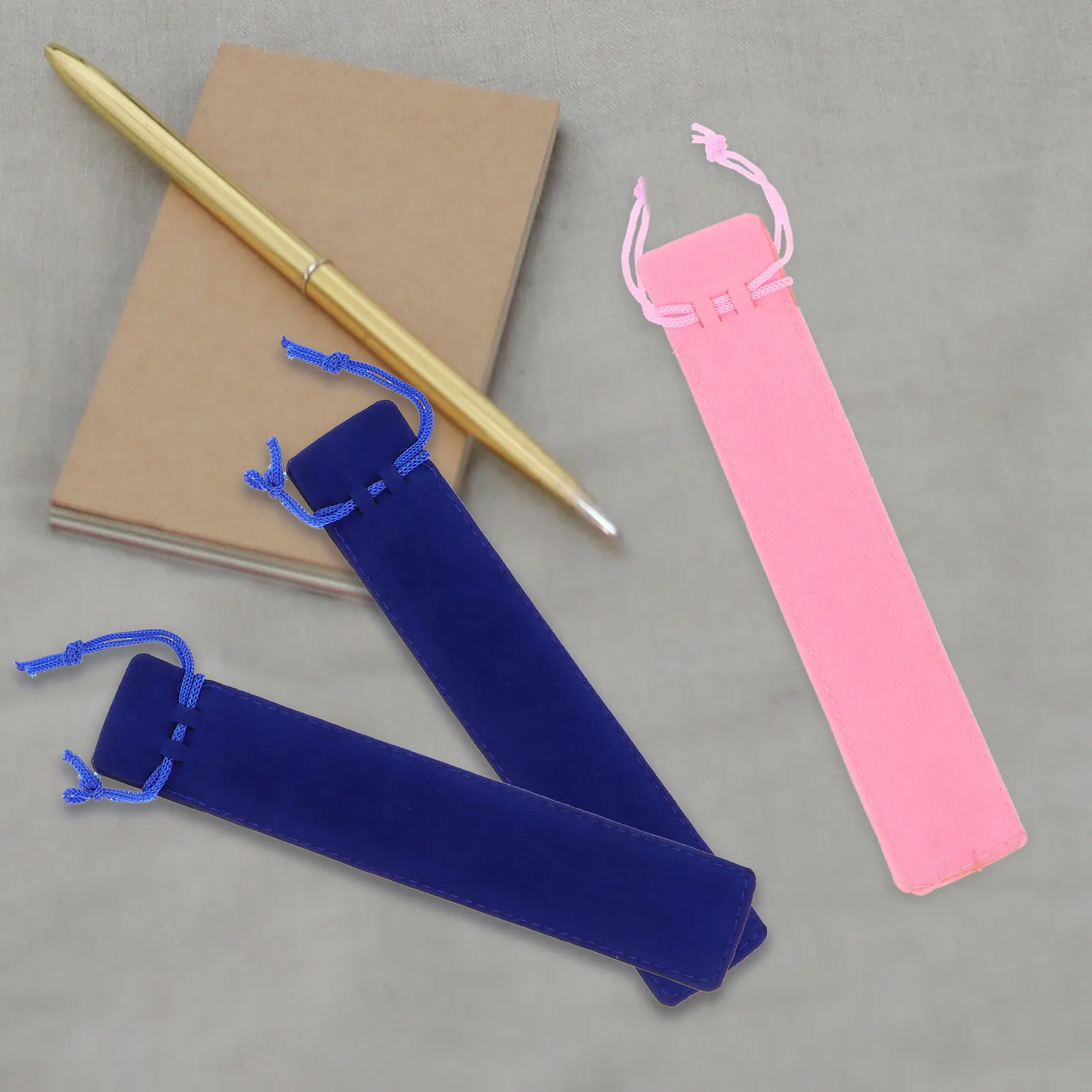 20pcs Drawstring Pen Pouches – Stylish Single Pencil Gift Bags for Storage & Protection