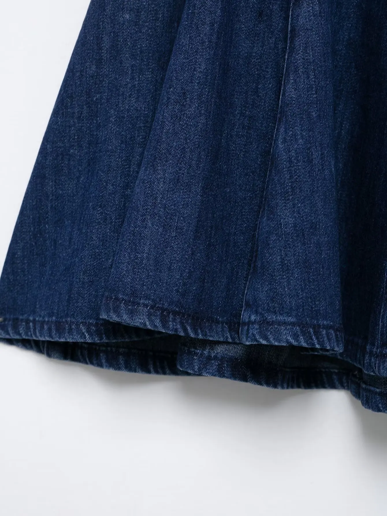 تنورة Zevity 2024 للسيدات غير رسمية ذات ثنيات كبيرة من قماش الدنيم تنورة صغيرة Faldas Mujer جينز نسائي بسحاب خلفي QUN9203