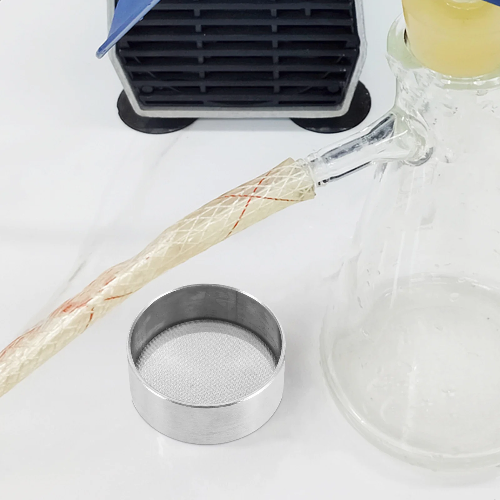 

Stainless Steel Fine Mesh Sieve Lab Sieve 5cm Precision Filtration Mesh Strainer Multi Functional Durable for Laboratory