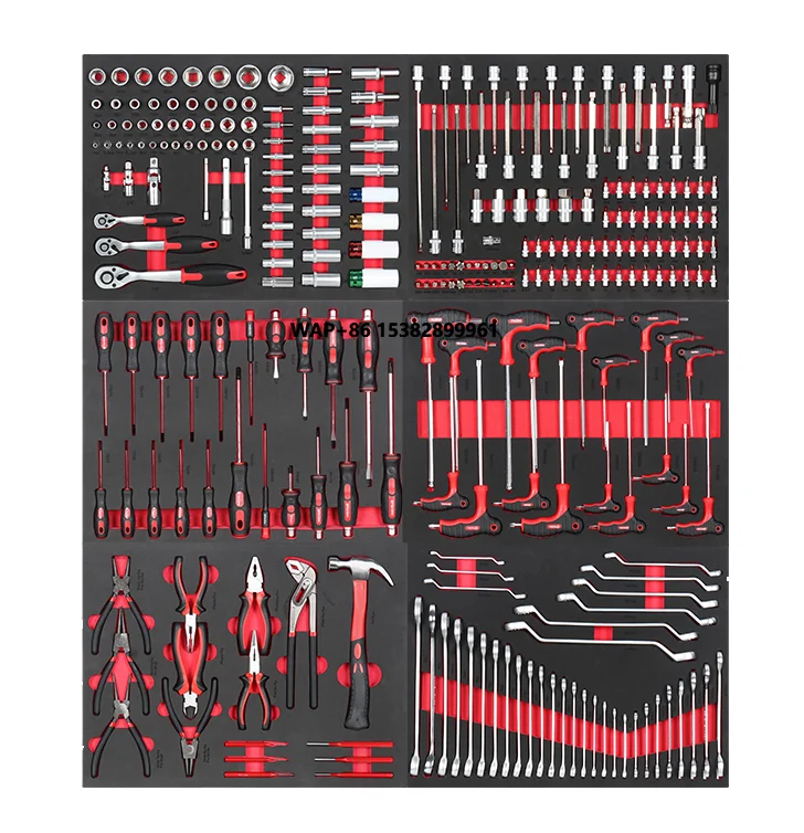 Professional 273 Pcs CRV Auto Repair Mechanic Hand Tool Combination Kit Durable Customizable EVA Tray OEM Support