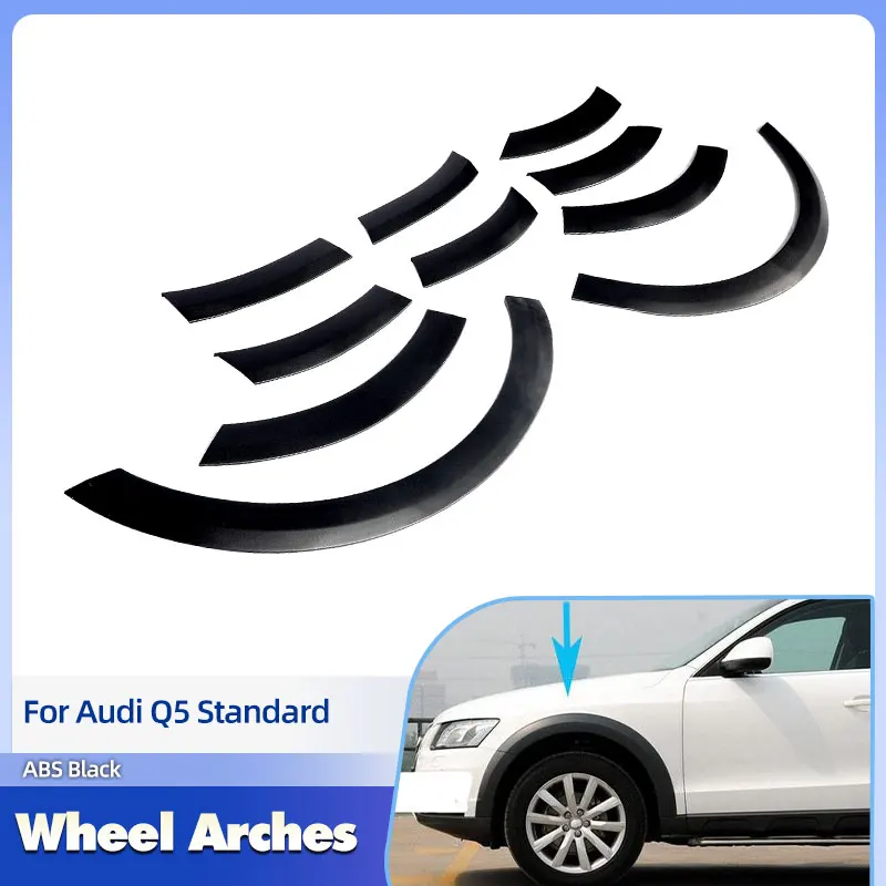 Car Wheel Arches ABS Black for Audi Q5 Standard 2009-2016 Racing Fender Wheel Modling Trims Wheel Arch Mudguard Body Kits