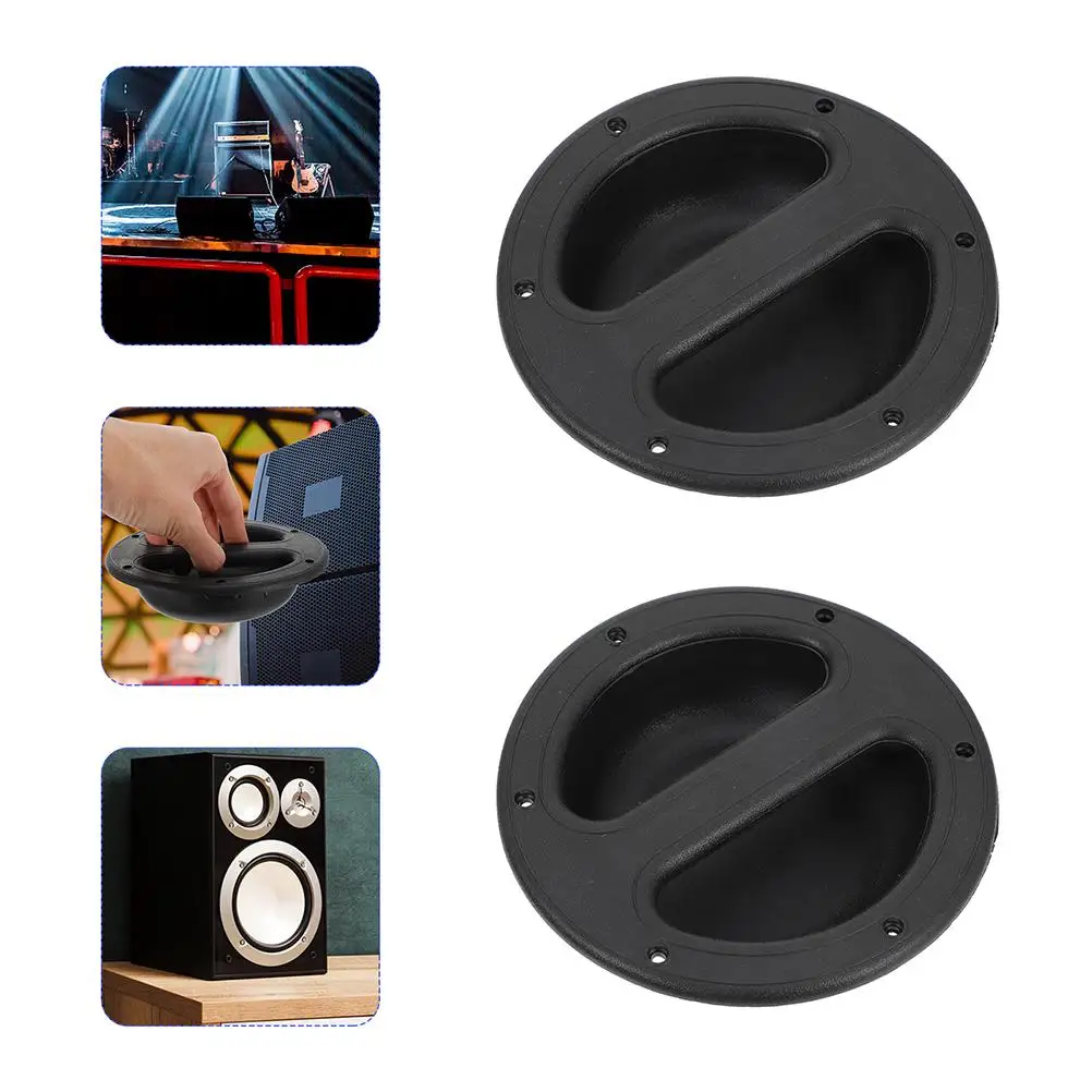 8pcs 146x38mm Round Speaker Handle Abs Stage Loudspeaker Cabinet Grip Box Replace Broken Hardware Pull For Instrument Case