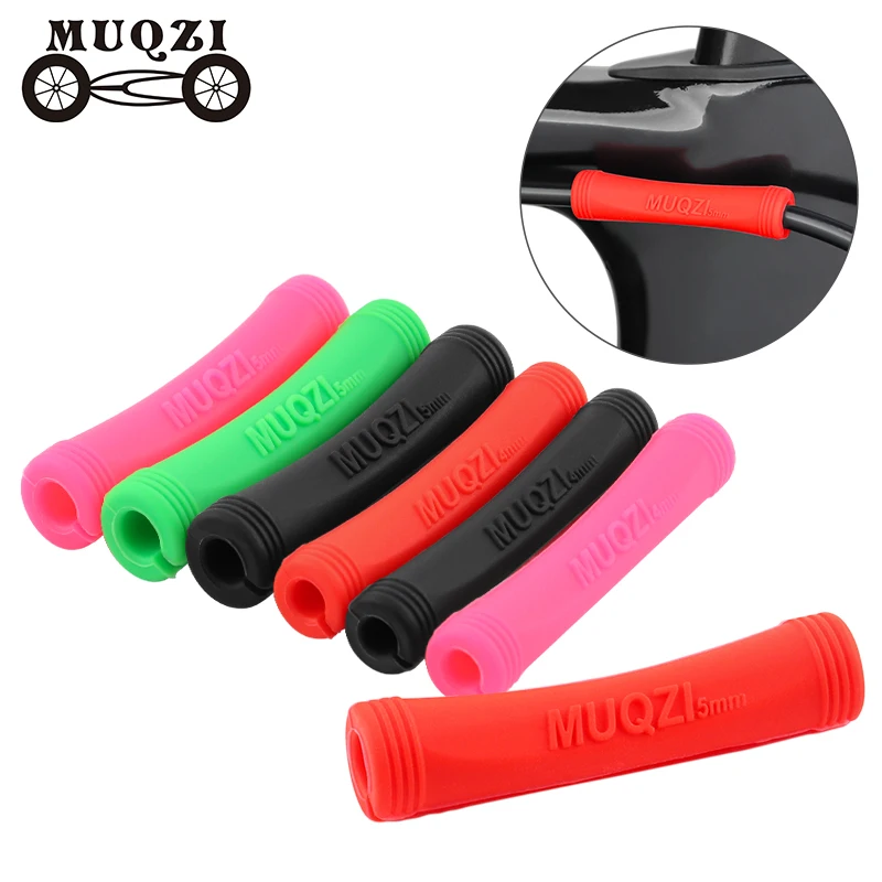 MUQZI 4/8PCS Bike Brake Shift Cable Hydraulic Brake Hose Housing Rubber Protection Sleeve 4mm 5mm MTB Frame Cable Protector