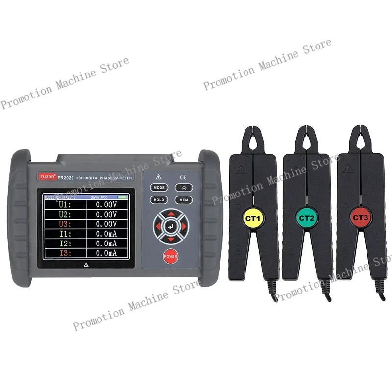 FR2020 Three Phase Digital Voltammeter Current Power Factor Meter Frequency Voltage Voltmeter Electricity Inspection Tester