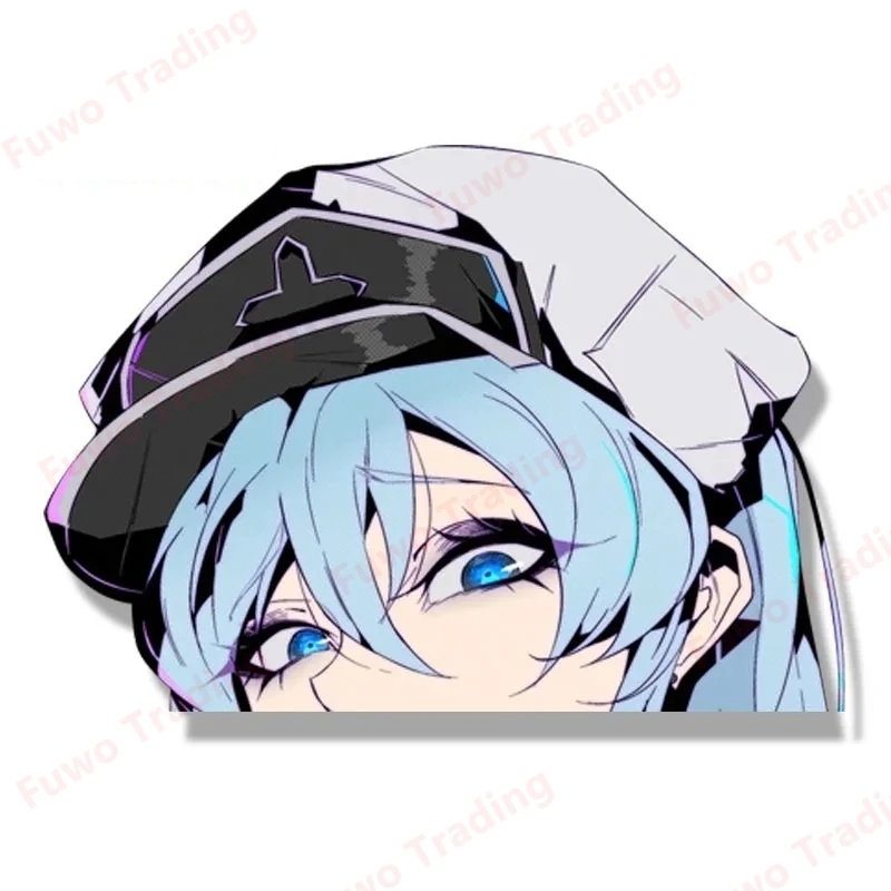 Hot selling Car Sticker Anime Akame Ga KILL Sketch Waifu Decal Cartoon Peeker Girl Graffiti Stickers