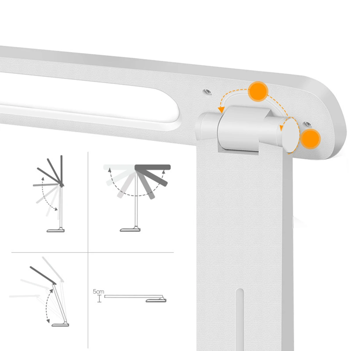 

1pc LED Foldable Lamp Eye Protection Reading Desk Light Adjustable Touch Reading Lamp Control Student Study Night Light