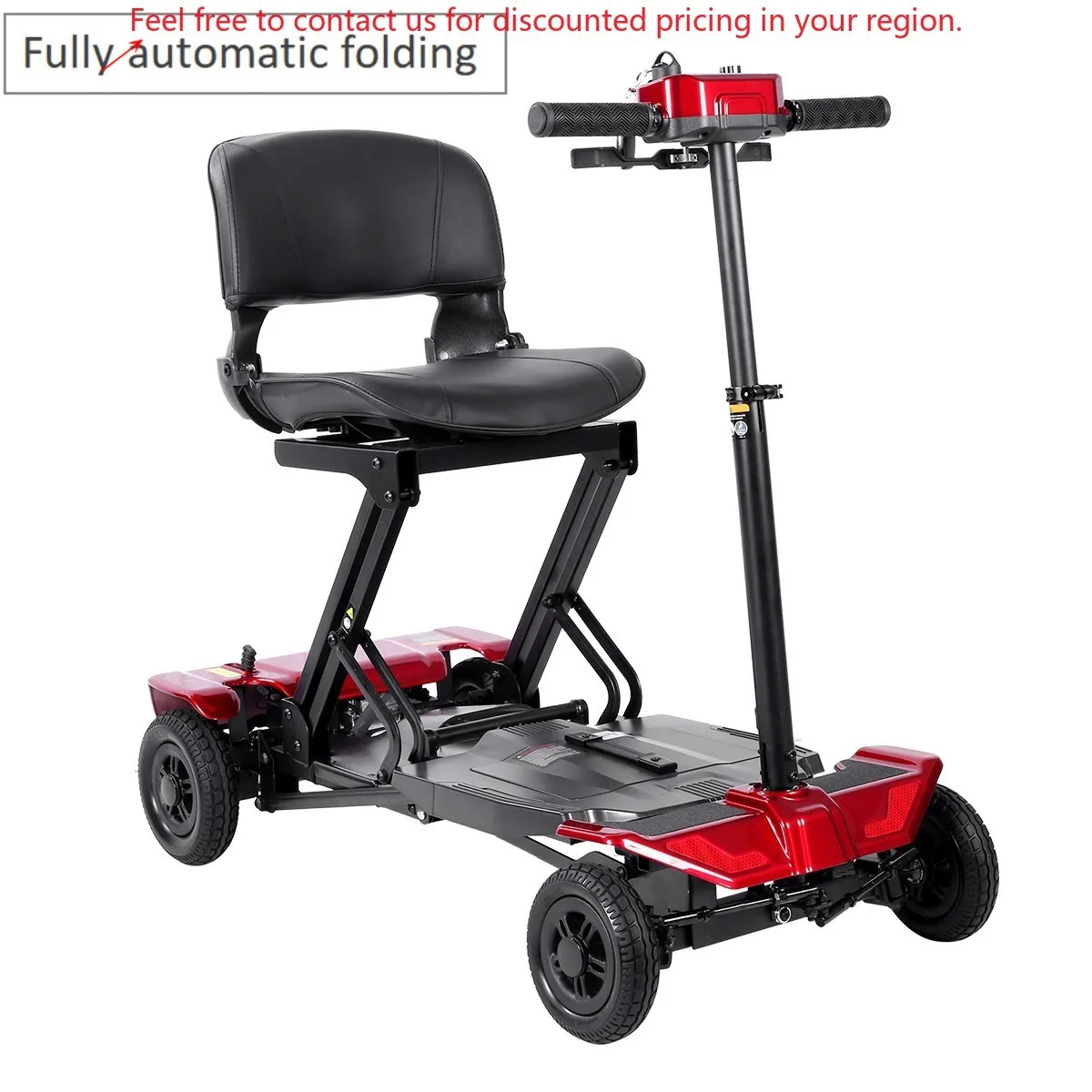

Portable Lightest 4 Wheel Foldable Electric Mobility Scooters For Disabled Elderly