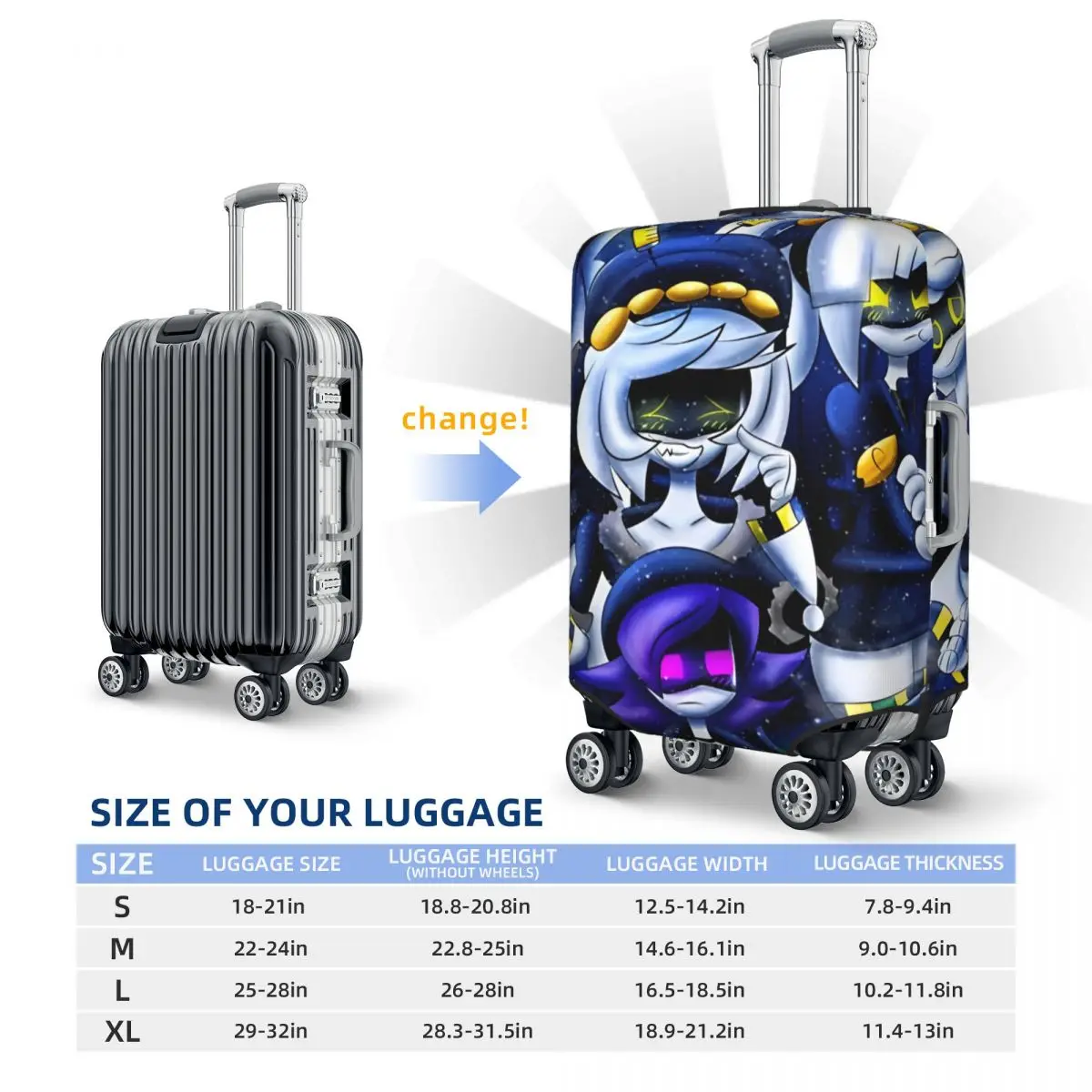 Robot Murder Drones V Uzi Suitcase Cover Vacation Strectch Luggage Case Travel Protector