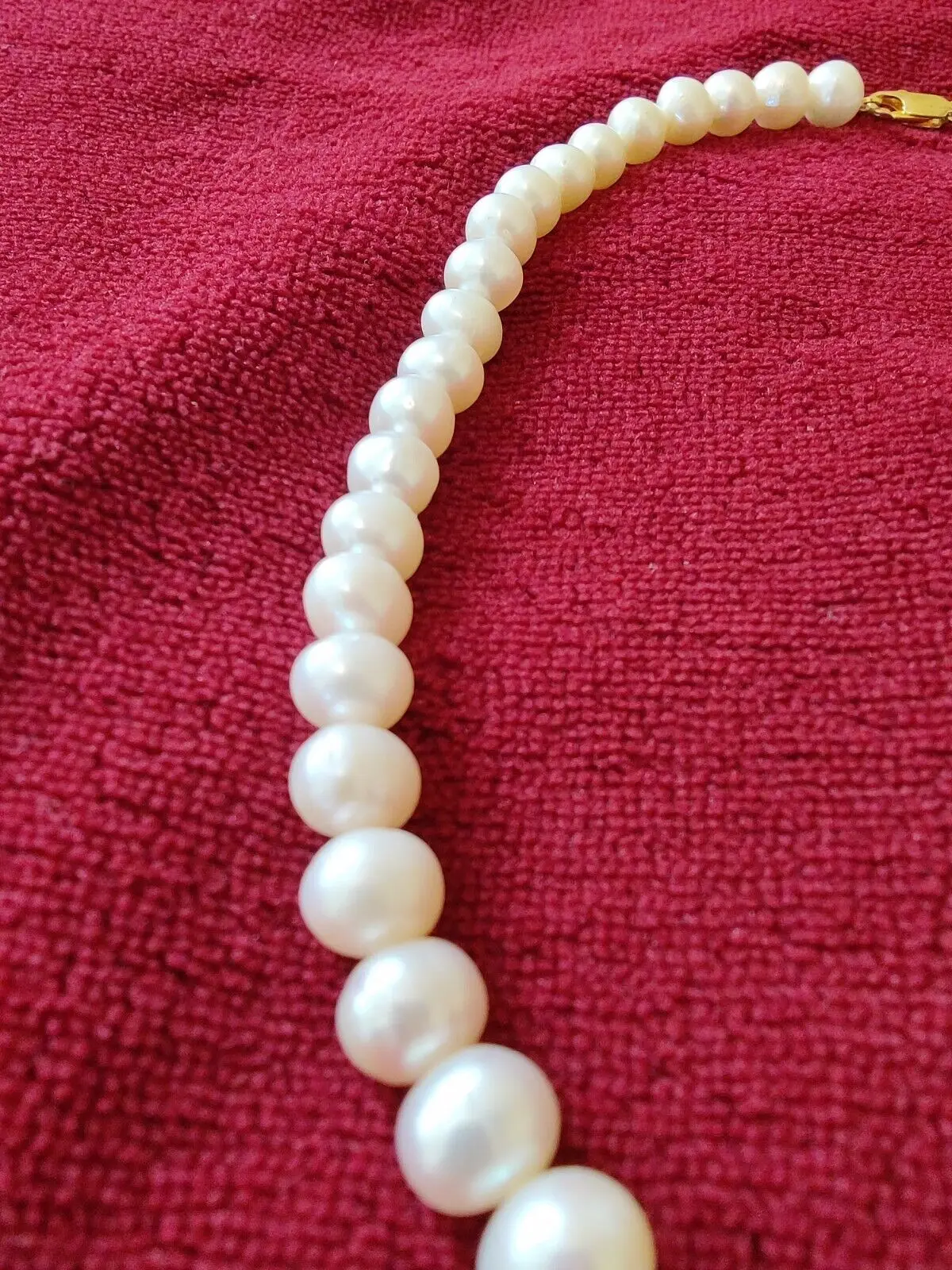 Authentic 9-10mm Beautiful South China Sea White Pearl Necklace 16 