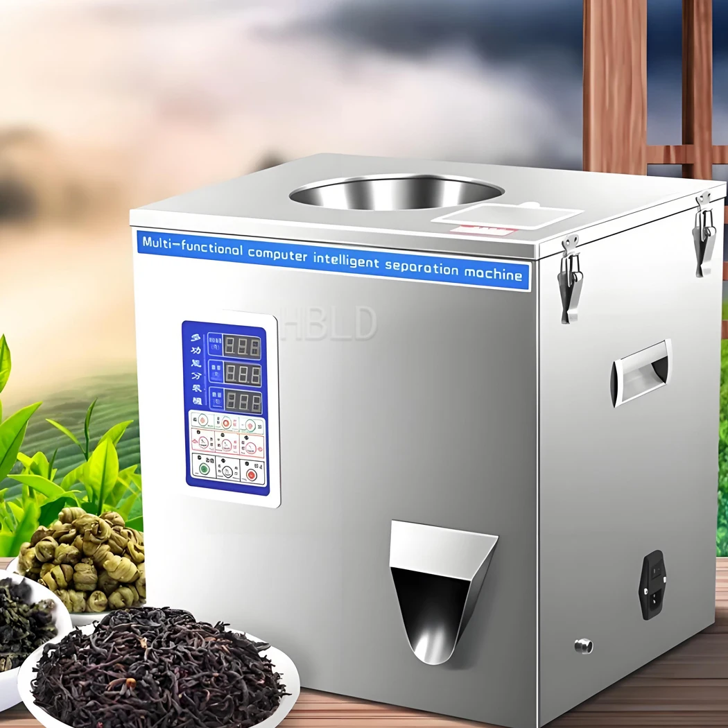 HBLD Auger Filling Machine, Powder Dispenser Stainless Steel Screw Divider for Spice Coffee Powder Quantitative Packing Work