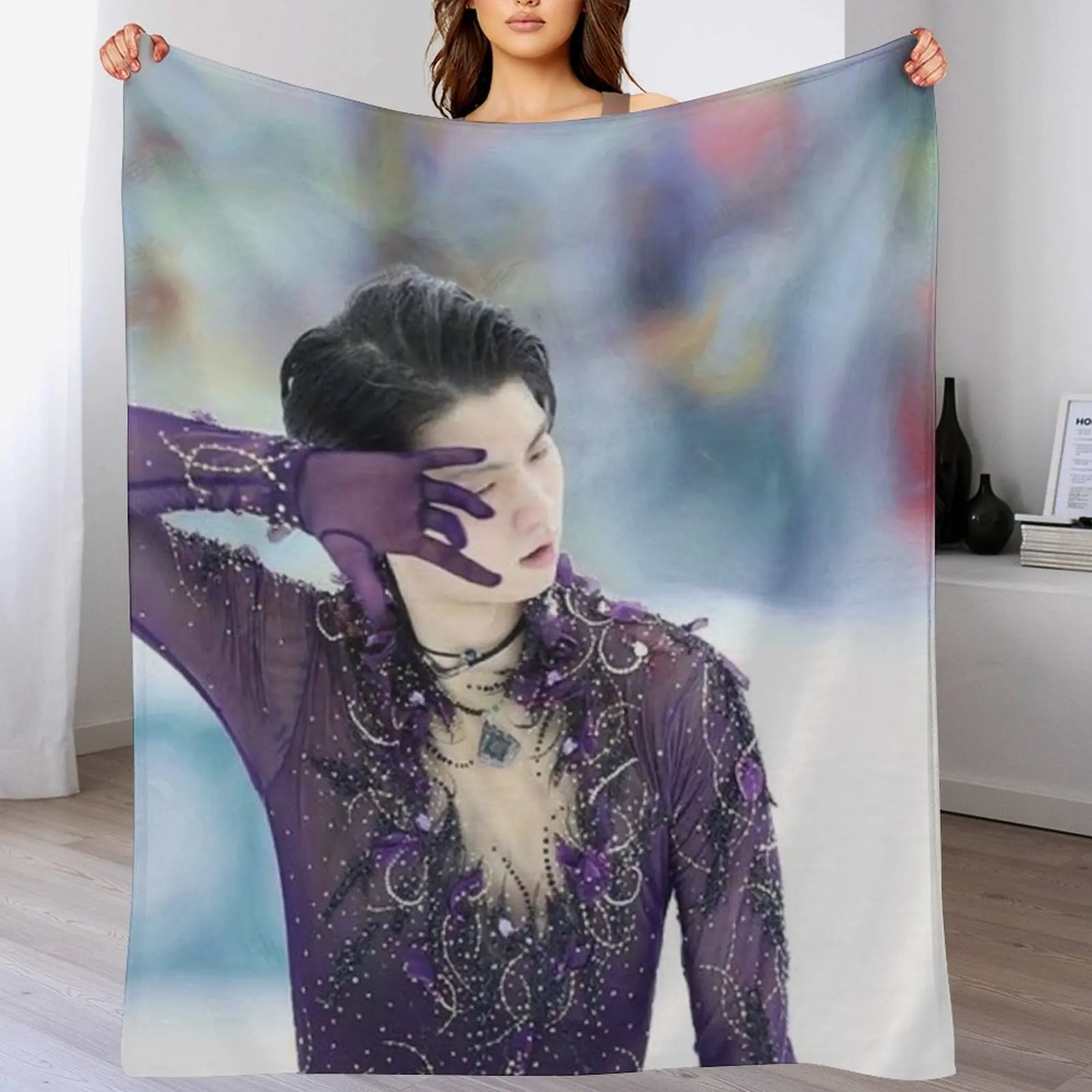 Yuzuru Hanyu Throw Blanket Bed Fashionable Thermal funny gift Blankets