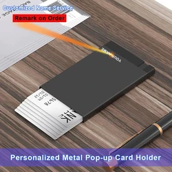 Porte-cartes en métal avec logo personnalisé pour hommes, étui pour carte d'identité en aluminium, protection RFID NDavid, 6 cartes