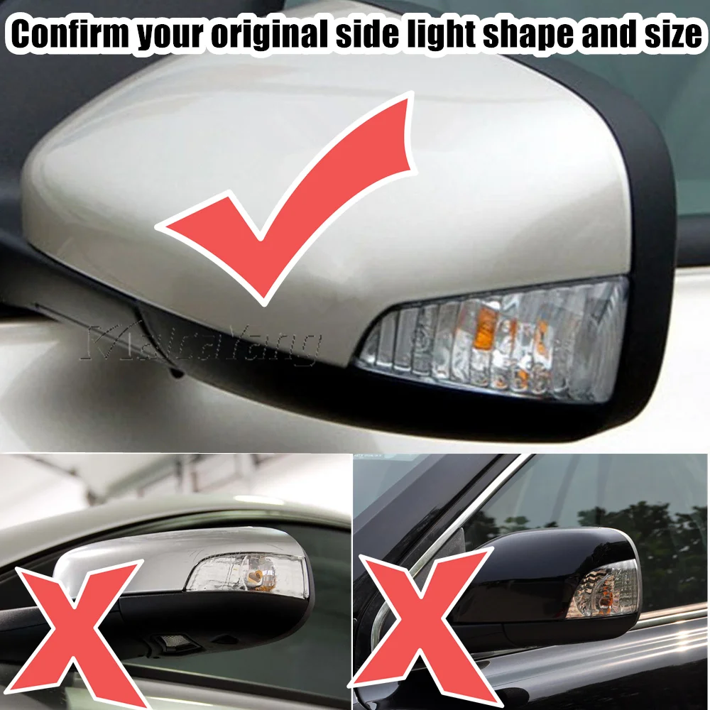 

Dynamic Blinker Side Mirror Sequential Indicator LED Turn Signal Light For Volvo S40 2004-2007 V50 2004-2008 C70 2006-2009