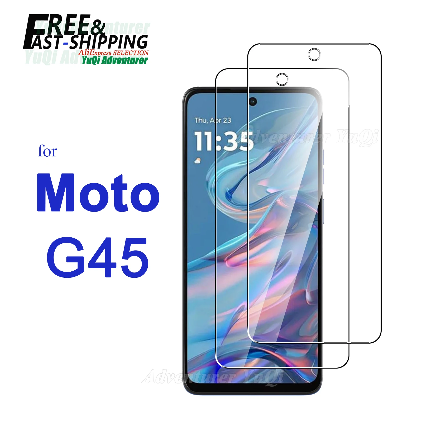 

Screen Protector For Motorola Moto G45 Tempered Glass High Aluminum 9H HD Clear Transparent Case Friendly