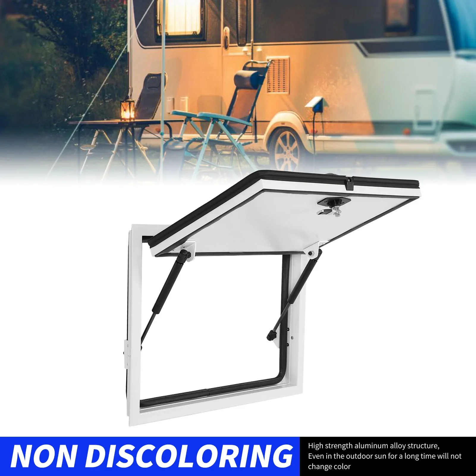 

Крышка люка для хранения в автофургоне 24x24 дюйма, устойчивая к УФ-излучению, из алюминиевого сплава, квадратная, с замком и опорной штангой для кемпера/каравана