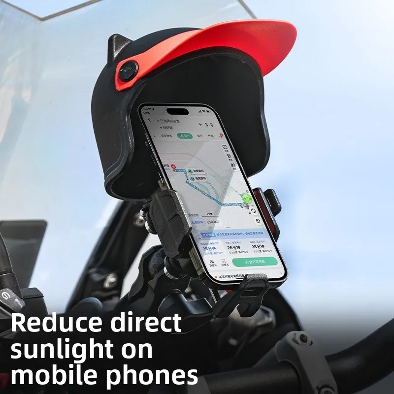 

Держатель для телефона на мотоциклетный шлем с солнцезащитным козырьком, водонепроницаемый, для курьеров доставки еды и электросамокатов