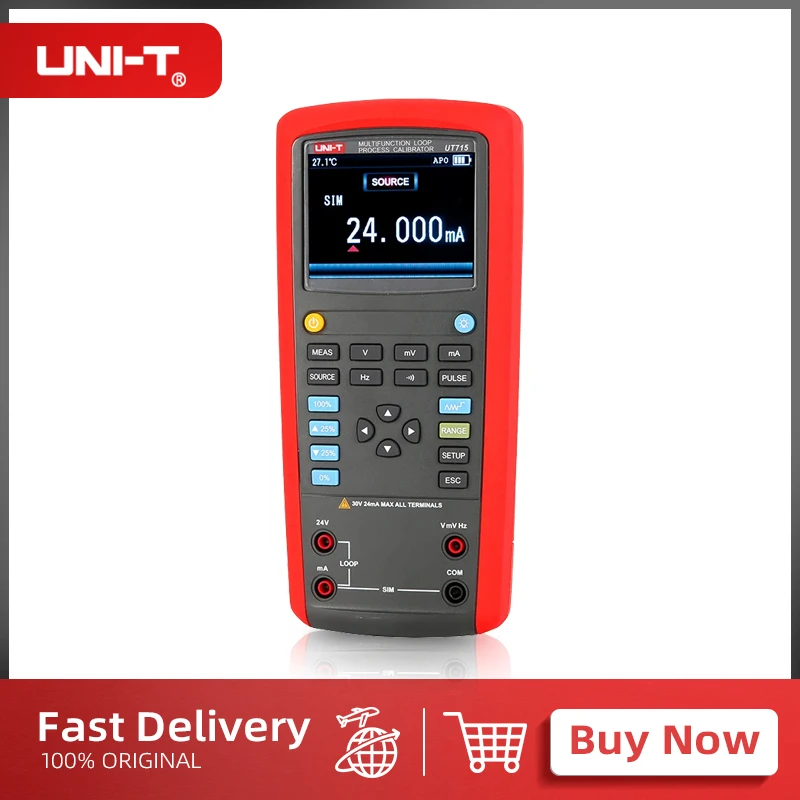 UNI-T Multifunction Loop Process Calibrator DC Voltage and Current Output/Measurement Loop Calibrator UT714 UT715 UT725