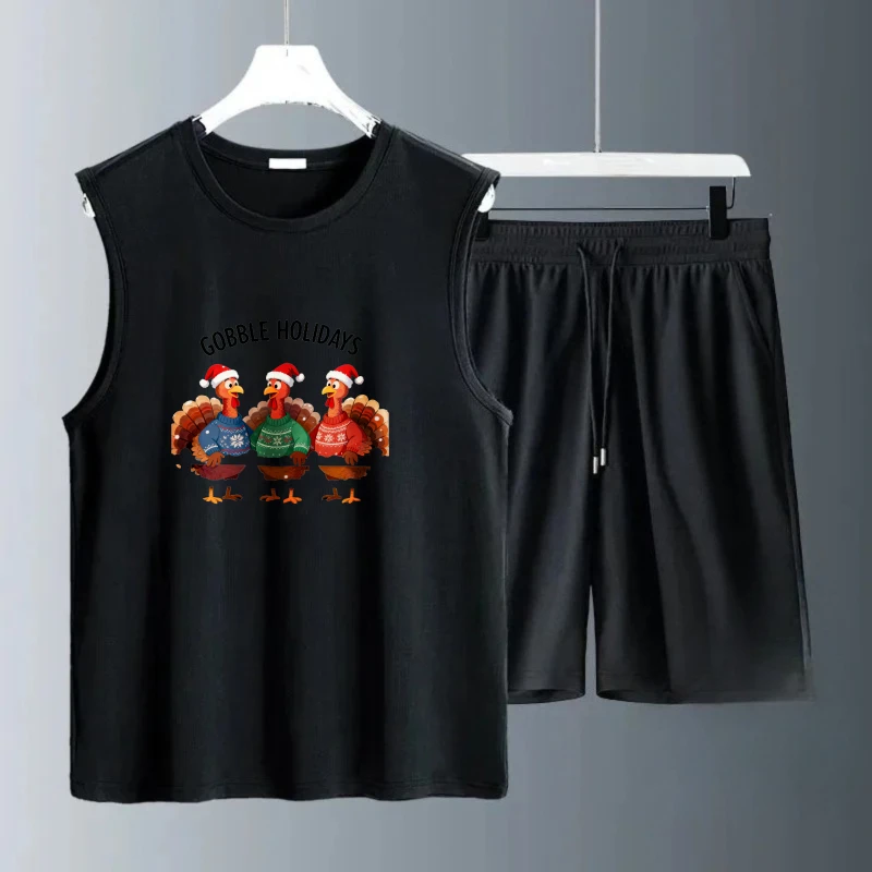 الرجال تانك الأعلى مجموعات البلوز مجموعة الرجال الدعاوى تنفس قصيرة الأكمام + السراويل البوليستر أزياء الرجال مجموعة Summe