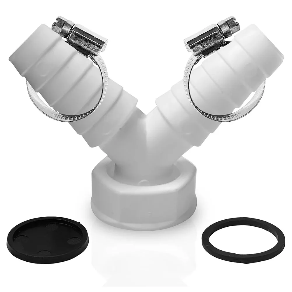 

Dishwasher And Washing Machine Fitting Drain Pipe Connector Double Connection 45-degree Angle Inlet Compact Installation