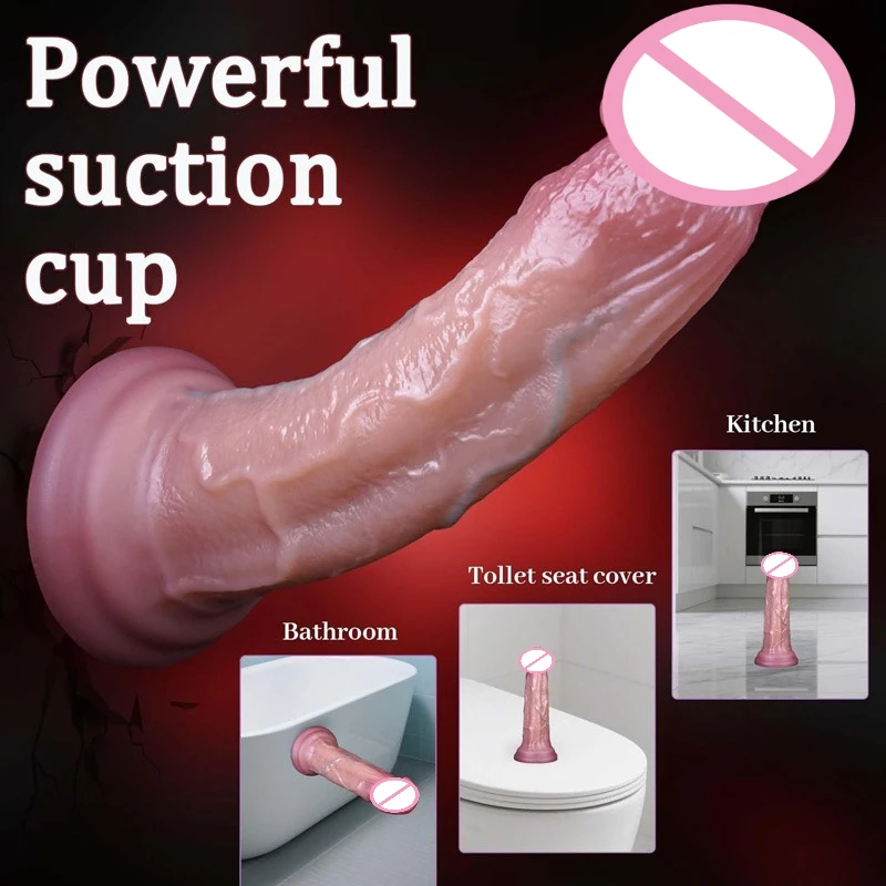 Women Soft Realistic Silicone Anal Plug Long Dildo Masturbator G Spot Hands-Free Penis Strong Suction Cup Play for Adult Sex Toy view 6