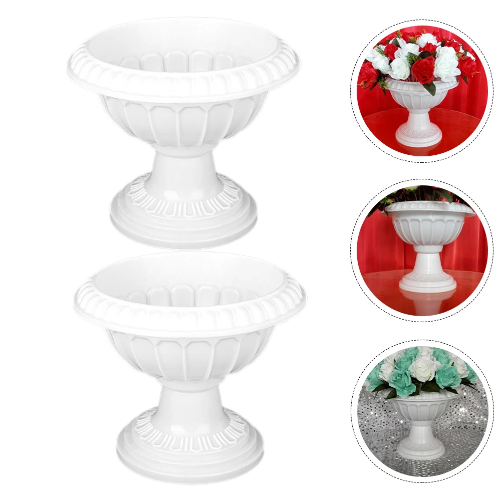2 قطعة أواني الزهور الإغريقية في الهواء الطلق داخلي حديقة زارع الزفاف شرفة ديكور النمط الروماني وعاء النبات التصميم الأوروبي الكوبية #4