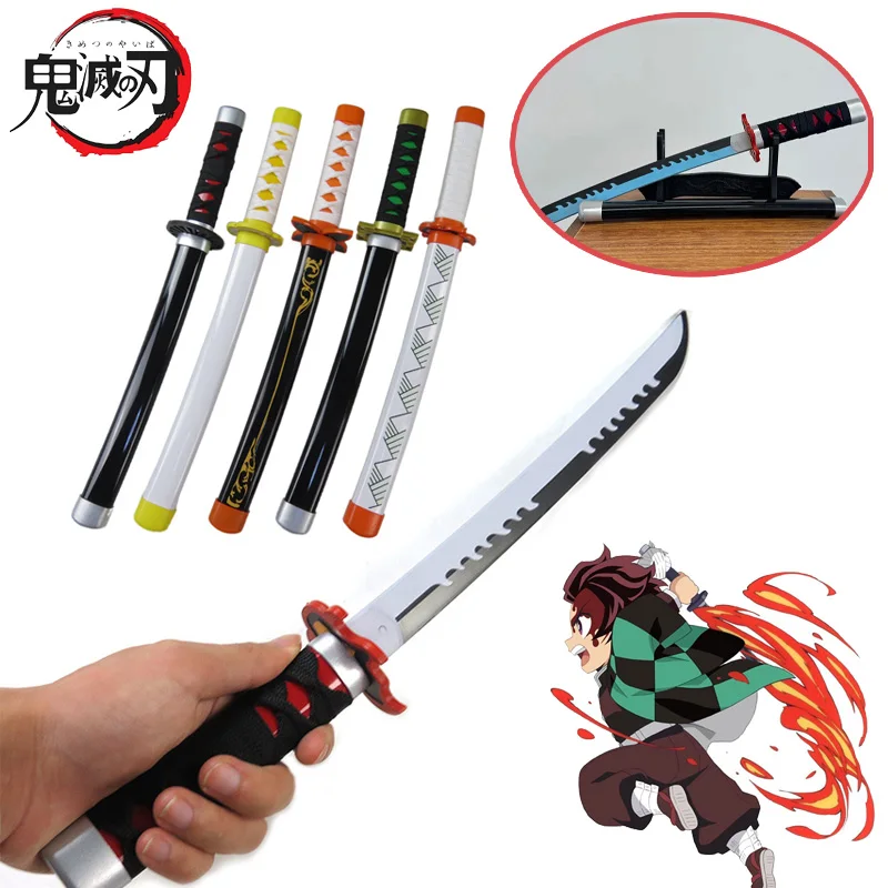 Demon Slayer Tanjirou реквизит для косплея нож 42 см пластиковые фигурки из АБС-пластика игрушечный реквизит для выступления на сцене украшения коллекционные предметы