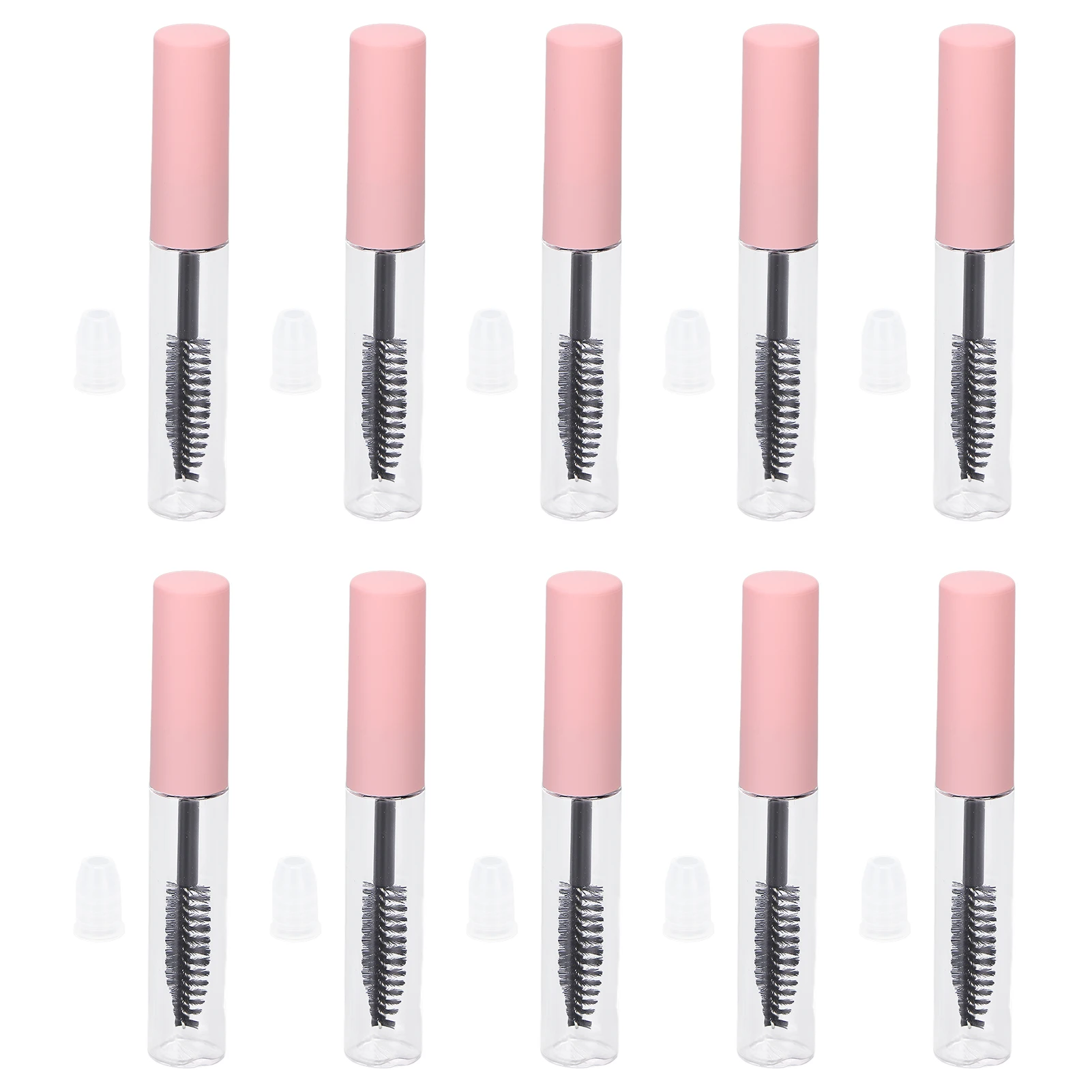 10pcs Empty Mascara Tube DIY Refillable Clear Portable Eyelashes Mascara Cosmetic Bottle for Eyelash Growth Oil 5ml