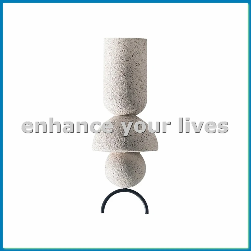 

Абстрактная геометрическая статуя из песчаника, художественные украшения для входа, гостиной, ТВ-шкафа, настольного украшения для дома A-AT48